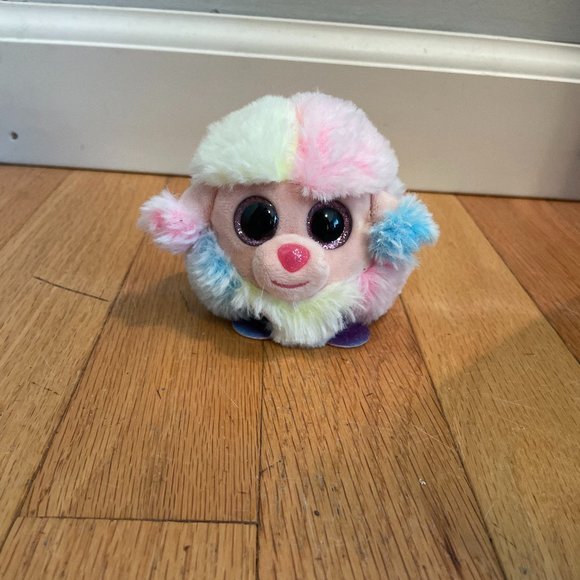Rainbow Poodle Ty Puffies - Picture 1 of 2